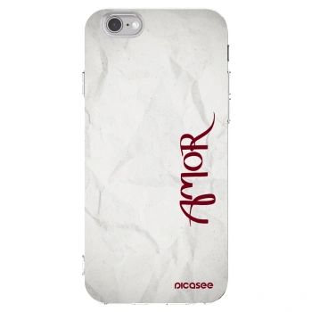 Picasee silikonowe przeźroczyste etui na Apple iPhone 6/6S - Amor