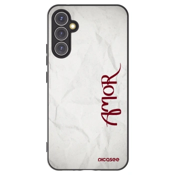 Picasee silikonowe czarne etui na Samsung Galaxy A34 5G A346B - Amor