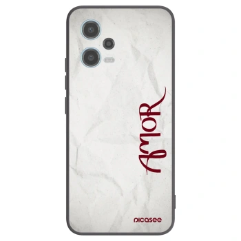 Picasee silikonowe czarne etui na Xiaomi Redmi Note 12 5G - Amor