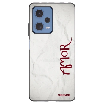 Picasee silikonowe czarne etui na Xiaomi Redmi Note 12 Pro 5G - Amor