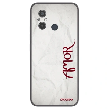 Picasee silikonowe czarne etui na Xiaomi Redmi 12C - Amor