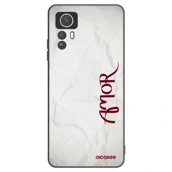 Picasee silikonowe czarne etui na Xiaomi Redmi Note 12S - Amor