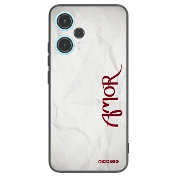 Picasee silikonowe czarne etui na Xiaomi Poco F5 - Amor