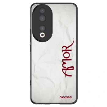 Picasee silikonowe czarne etui na Honor 90 5G - Amor