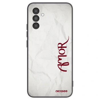 Picasee silikonowe czarne etui na Samsung Galaxy A04s A047F - Amor