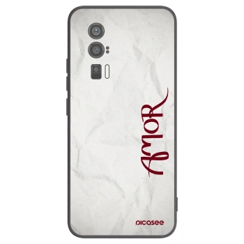 Picasee silikonowe czarne etui na Xiaomi Poco F5 Pro 5G - Amor
