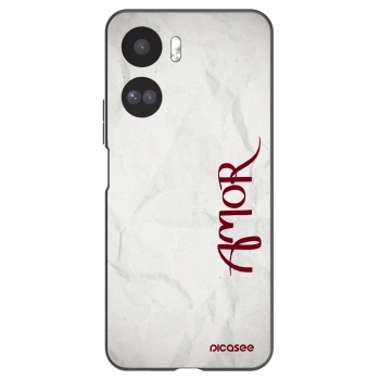 Picasee silikonowe czarne etui na Honor 90 Lite 5G - Amor