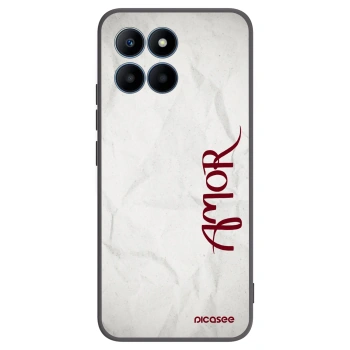 Picasee silikonowe czarne etui na Honor 70 Lite - Amor