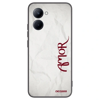 Picasee silikonowe czarne etui na Realme C33 (2023) - Amor