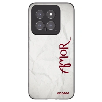 Picasee silikonowe czarne etui na Xiaomi 14 - Amor