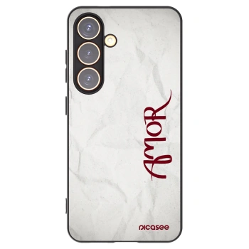 Picasee silikonowe czarne etui na Samsung Galaxy S24 S921B 5G - Amor