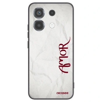 Picasee silikonowe czarne etui na Xiaomi Poco X6 - Amor