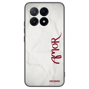 Picasee silikonowe czarne etui na Xiaomi Poco X6 Pro - Amor