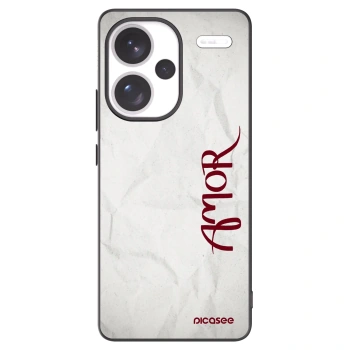 Picasee silikonowe czarne etui na Xiaomi Redmi Note 13 Pro+ 5G - Amor