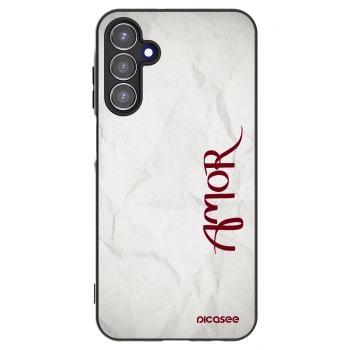 Picasee silikonowe czarne etui na Samsung Galaxy A15 A155F 4G - Amor