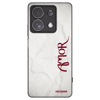 Picasee silikonowe czarne etui na Xiaomi Redmi Note 13 Pro 4G - Amor