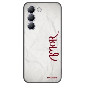 Picasee silikonowe czarne etui na Vivo V40 SE 5G - Amor