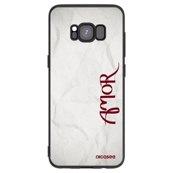 Picasee silikonowe czarne etui na Samsung Galaxy S8 G950F - Amor