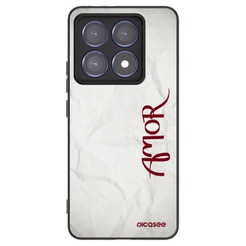 Picasee silikonowe czarne etui na Xiaomi 14T Pro - Amor