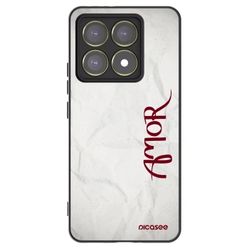 Picasee silikonowe czarne etui na Xiaomi 14T - Amor