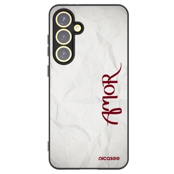 Picasee silikonowe czarne etui na Samsung Galaxy S24 FE S721B - Amor