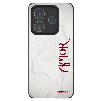 Picasee silikonowe czarne etui na Xiaomi Redmi Note 14 5G - Amor