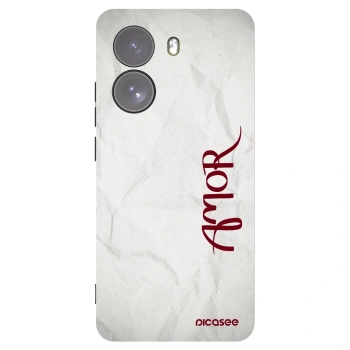 Picasee silikonowe czarne etui na Xiaomi Poco X7 - Amor