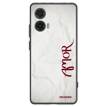 Picasee silikonowe czarne etui na Motorola Moto G35 5G - Amor