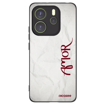 Picasee silikonowe czarne etui na Xiaomi Redmi Note 14 4G - Amor
