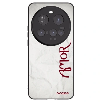 Picasee silikonowe czarne etui na Xiaomi 15 Ultra - Amor