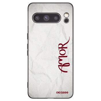 Picasee silikonowe czarne etui na Google Pixel 8 Pro - Amor