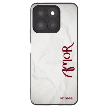 Picasee silikonowe czarne etui na Honor X8c - Amor