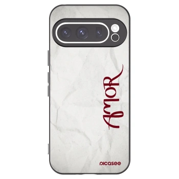 Picasee silikonowe czarne etui na Google Pixel 9 Pro - Amor
