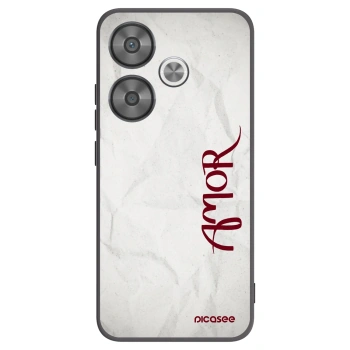 Picasee silikonowe czarne etui na Xiaomi Poco F6 - Amor