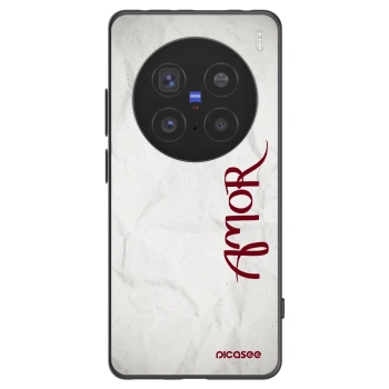 Picasee silikonowe czarne etui na Vivo X200 Pro - Amor