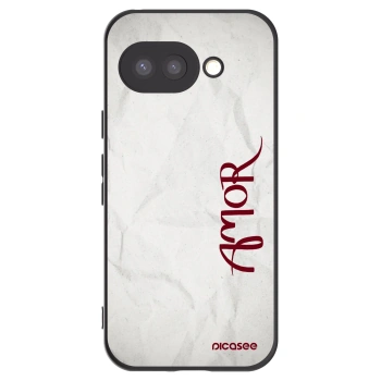 Picasee silikonowe czarne etui na Google Pixel 9a - Amor