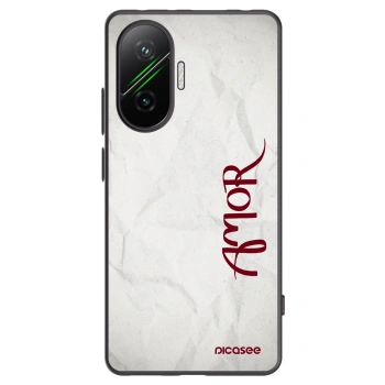 Picasee silikonowe czarne etui na Xiaomi Poco F7 Pro 5G - Amor