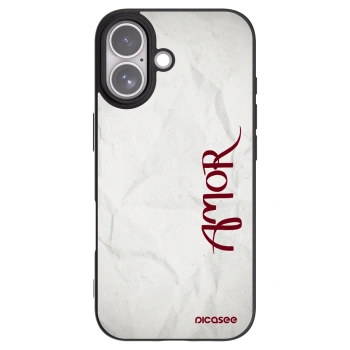 Picasee silikonowe czarne etui na Apple iPhone 17 - Amor