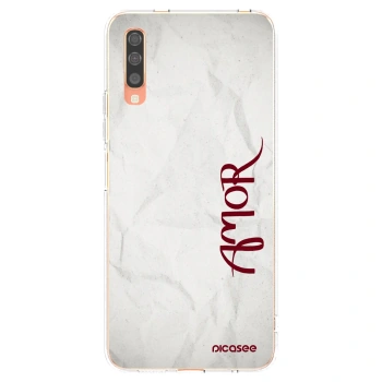 Picasee silikonowe przeźroczyste etui na Samsung Galaxy A70 A705F - Amor