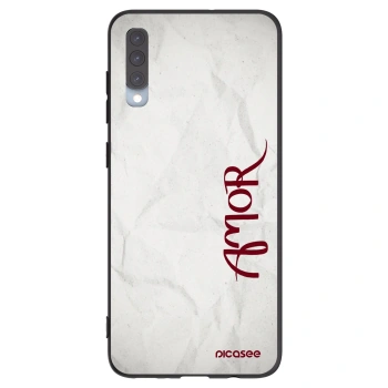 Picasee silikonowe czarne etui na Samsung Galaxy A70 A705F - Amor