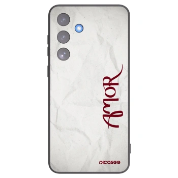Picasee silikonowe czarne etui na Samsung Galaxy S25 FE 5G - Amor