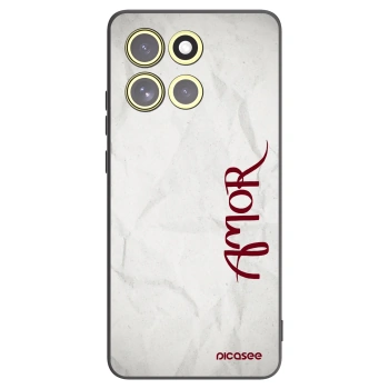 Picasee silikonowe czarne etui na Motorola Moto G86 Power 5G - Amor