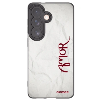 Picasee silikonowe czarne etui na Samsung Galaxy S26 - Amor