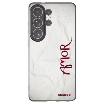 Picasee silikonowe czarne etui na Samsung Galaxy S26 Ultra - Amor
