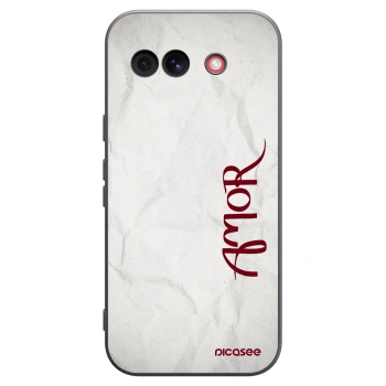 Picasee silikonowe czarne etui na Google Pixel 10a - Amor