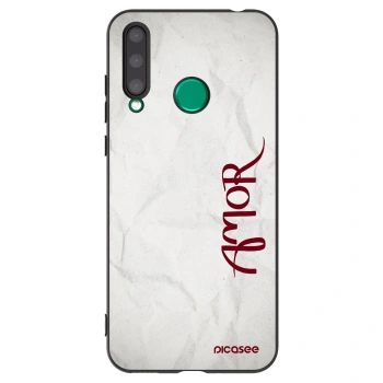 Picasee silikonowe czarne etui na Honor 20 Lite - Amor