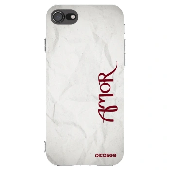 Picasee silikonowe przeźroczyste etui na Apple iPhone 8 - Amor