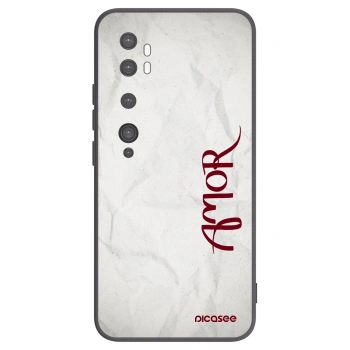 Picasee silikonowe czarne etui na Xiaomi Mi Note 10 (Pro) - Amor
