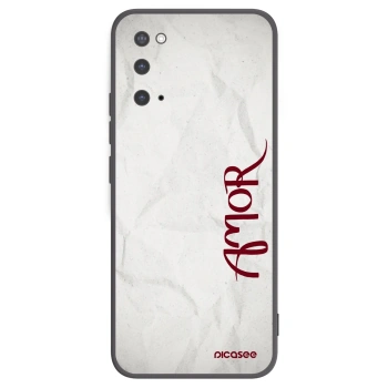 Picasee silikonowe czarne etui na Samsung Galaxy S20 G980F - Amor