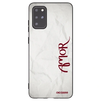 Picasee silikonowe czarne etui na Samsung Galaxy S20+ G985F - Amor